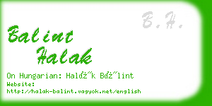 balint halak business card